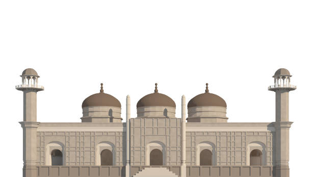 istock Original design Middle East building isolated on white background 3d illustration 1085899546