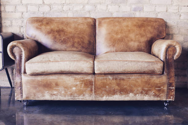 istock Living room with vintage style  leather sofa 1085900240