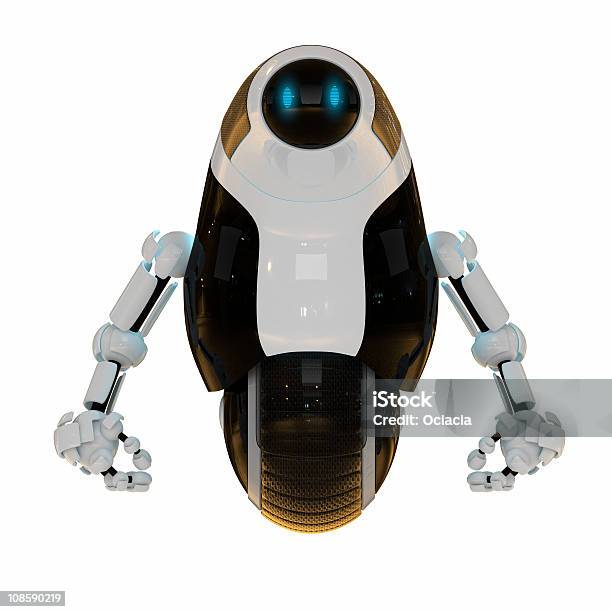 Süße Roboter Auf Einem Rad Stockfoto und mehr Bilder von Rad - Rad, Roboter, Dreidimensional