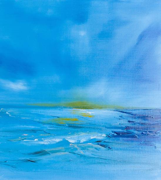 istock Beautiful Idyllic Landscape Contemporary Art Painting 1085903996