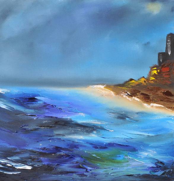 istock Abstract Seascape Contemporary Art Painting 1085910430
