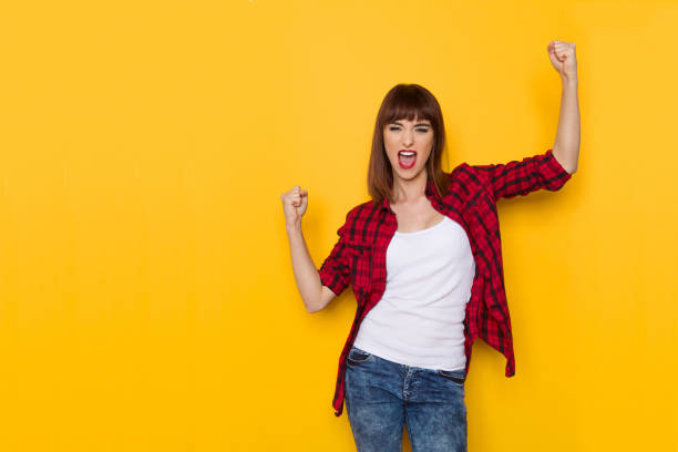 istock Happy Girl Cheering And Shouting 1085910586