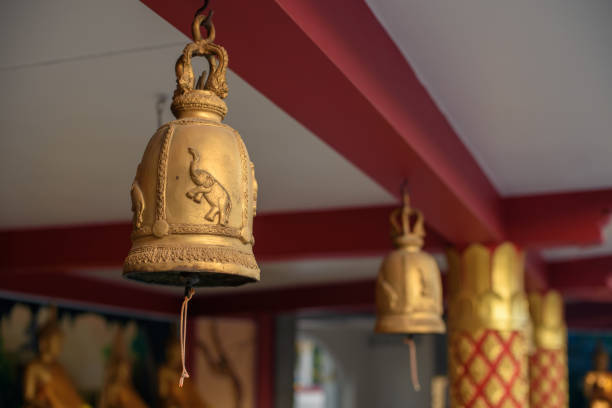 istock Golden bells in Wat Khongkhaleab Thailand 1085929266