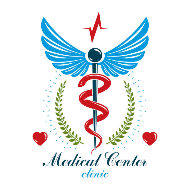istock Pharmacy Caduceus vector icon, medical corporate sign for use in rehabilitation or pharmacology business. 1085940348