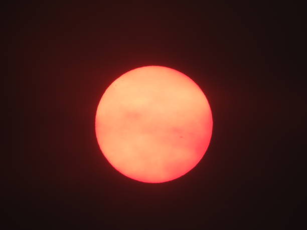 istock Beautiful red moon, blood moon. Black background, centered. Total lunar eclips, close up. 1085940638