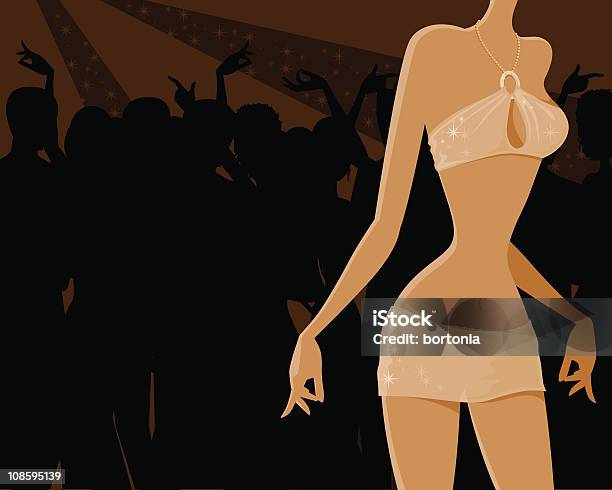 Ilustración de Mujer Bailando En Club Nocturno y más Vectores Libres de Derechos de Abdomen - Abdomen, Abdomen humano, Adulto