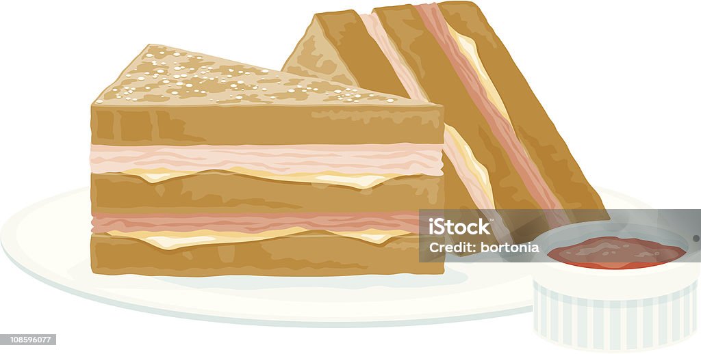 Monte Cristo sándwich - arte vectorial de Bocadillo libre de derechos