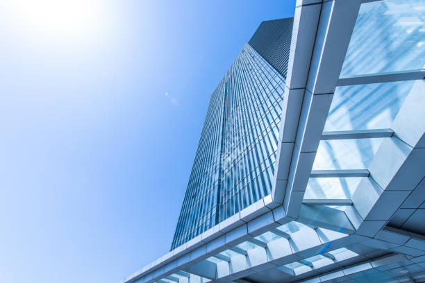 istock Blue building glass curtain wall 1085962228