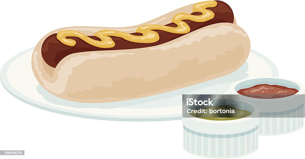Hot Dog-Schnellimbiss - Lizenzfrei Brotsorte Vektorgrafik