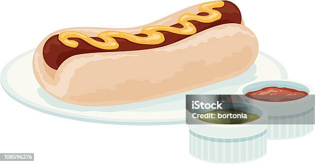 Hot Dogschnellimbiss Stock Vektor Art und mehr Bilder von Brotsorte - Brotsorte, Brötchen, ClipArt