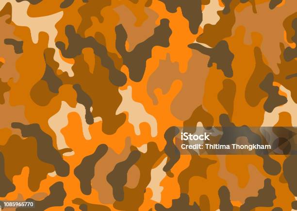 Military Camo Seamless Pattern Camouflage Backdrop In Acid Orange