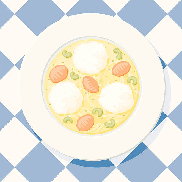 matzesuppe - matzo ball soup stock-grafiken, -clipart, -cartoons und -symbole