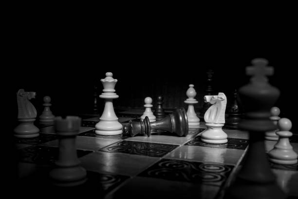 istock Chess photographed on a chessboard 1085985474