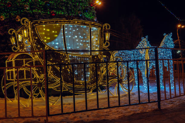 istock Christmas night illumination in city sreets 1085987980