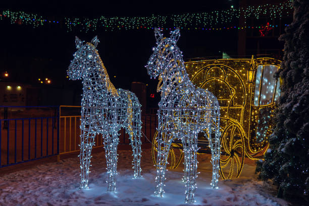 istock Christmas night illumination in city sreets 1085988018