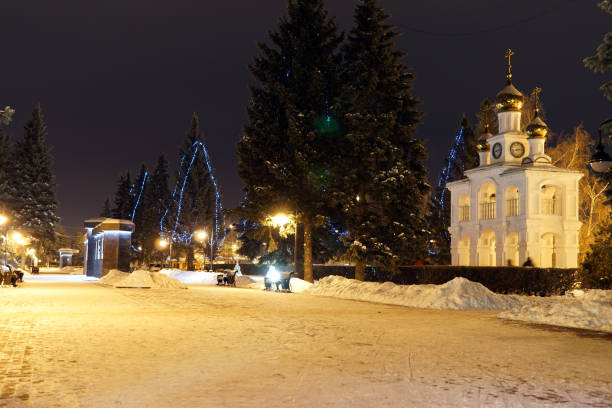 istock Christmas night illumination in city sreets 1085988076