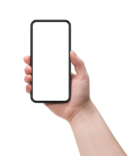 istock Woman holding smartphone with blank screen. 1085991500