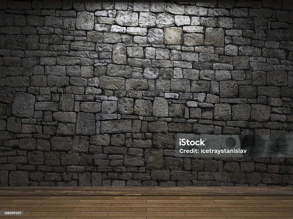 Mur de pierre illuminé - Photo de Abstrait libre de droits