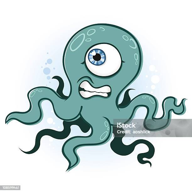 Осьминог Или Squid — стоковая векторная графика и другие изображения на тему Кракен - Кракен, Глаз, Гигантский осьминог