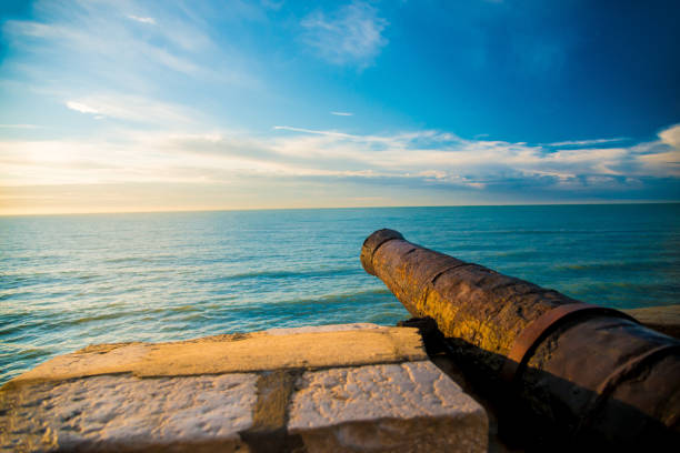 Spanish Beach Resort in Barcelona, Spain. Sitges area is known as a beach resort town.