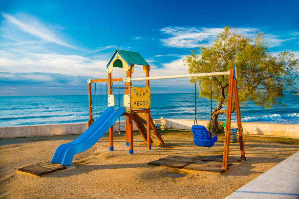 Spanish Beach Resort in Barcelona, Spain. Sitges area is known as a beach resort town.