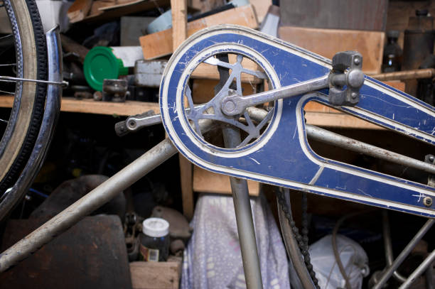 istock Messy storage room with bicycke 1086009442