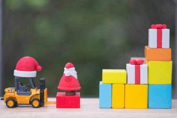 istock Santa loading gift box ready sent to children in Christmas, happy time concept 1086011830
