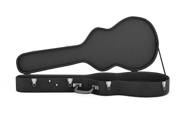 istock Acoustic Guitar Black Leather Hard Case. 3d Rendering 1086012248