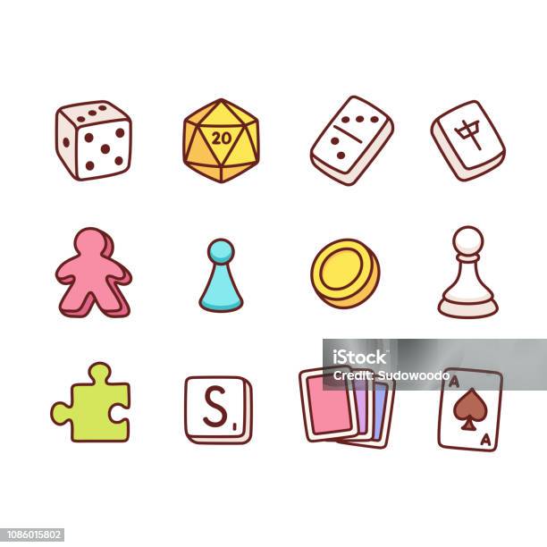 Board Game Icons Stock Illustration - Download Image Now - Board Game, Leisure Games, Icon Symbol