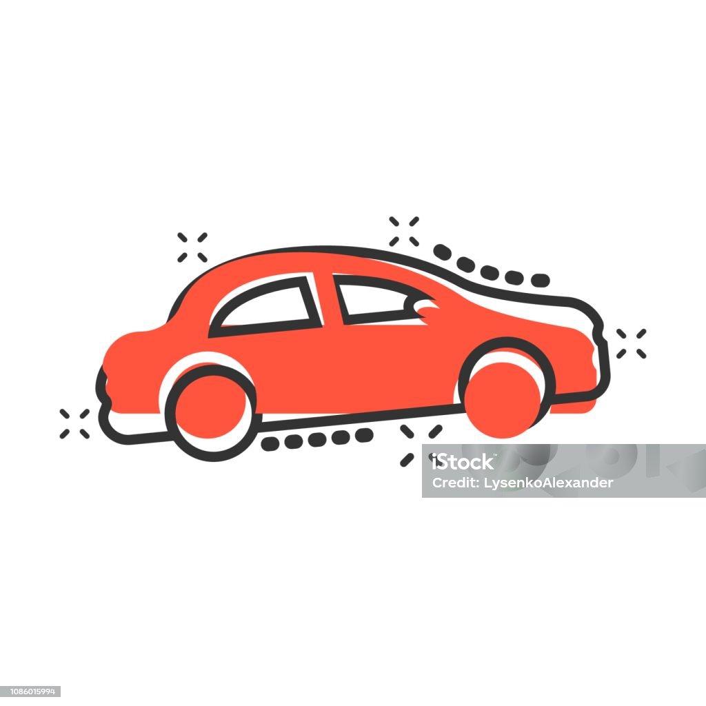 Biểu Tượng Xe Hơi Theo Phong Cách Truyện Tranh Ô Tô Vector Vector ...