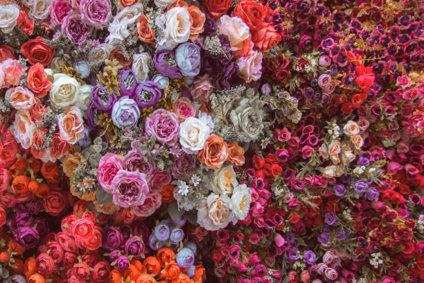 Floral background, roses with other flowers. set of rustic flowers, pink, and purple flowers. Floral background, roses with other flowers. set of rustic flowers, pink, and purple flowers. artificial flower stock pictures, royalty-free photos & images