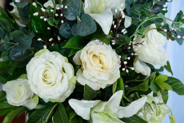 istock Roses made of fabric 1086019966