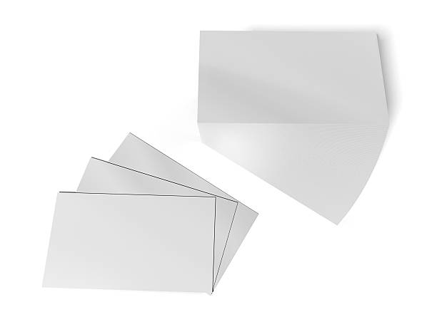 istock Blank business cards on white background 108602379