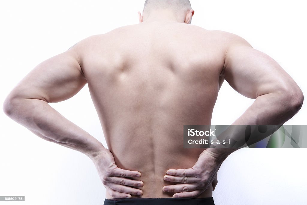Muscolare posteriore di maschio - Foto stock royalty-free di A petto nudo