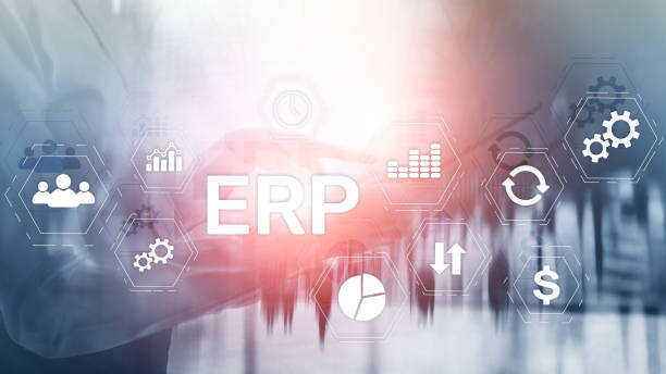istock ERP system, Enterprise resource planning on blurred background. Business automation and innovation concept. 1086026588