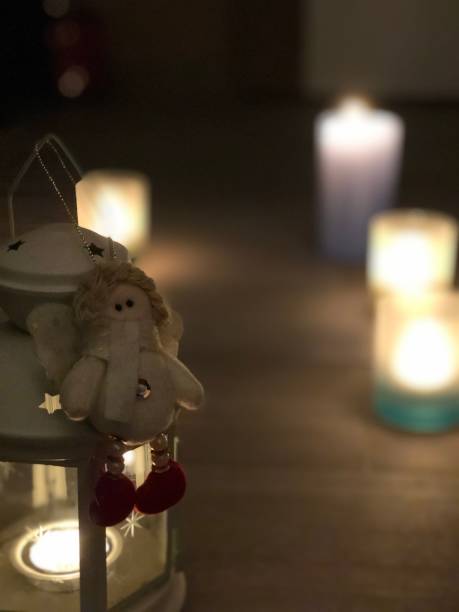 istock Candles And Winter fairy 1086038900