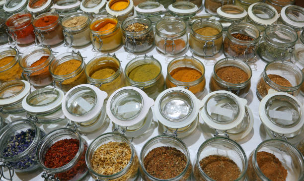 istock jars with spices and aromatic herbs gathered all over the world 1086044742