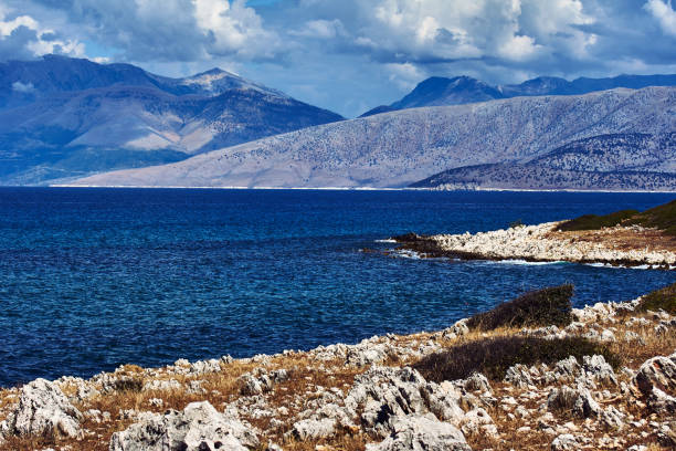 istock View to mountains in Albania from Corfu island 1086044876