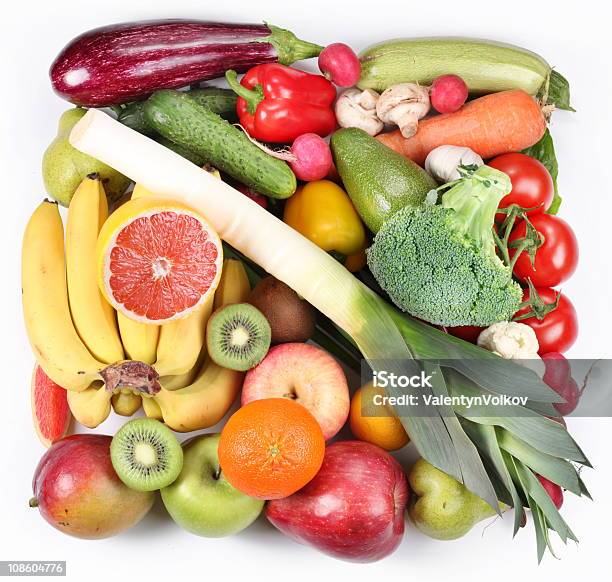 Owoce I Warzywa - zdjęcia stockowe i więcej obrazów Awokado - Awokado, Bakłażan, Banan