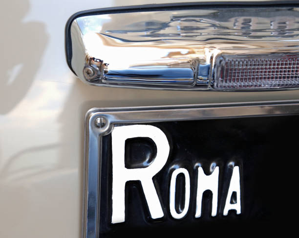 istock ROME big writing on the italian car 1086051952