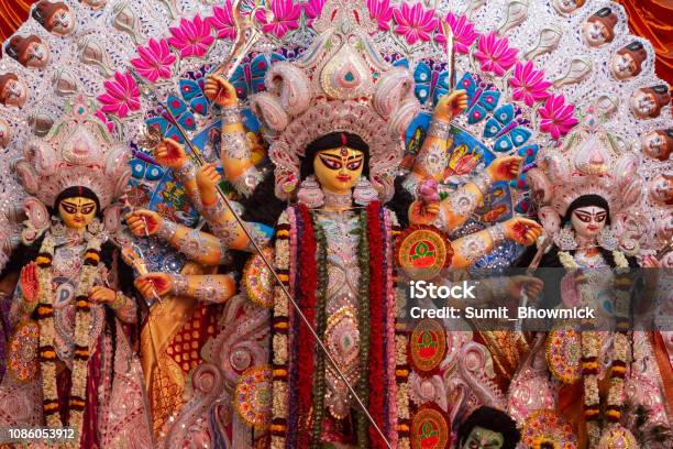 A Left Hand Side View Of Durga Idiol In Puja Pandal Stock Photo - Download Image Now - iStock A Left Hand Side View Of Durga Idiol In Puja Pandal Stock Photo - Download Image Now - iStock