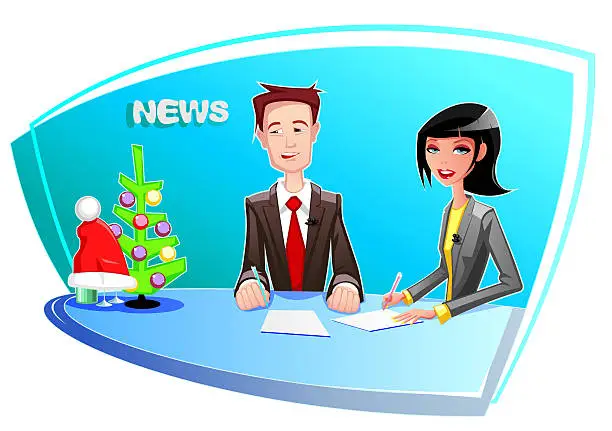 Vector illustration of at new year breaking news