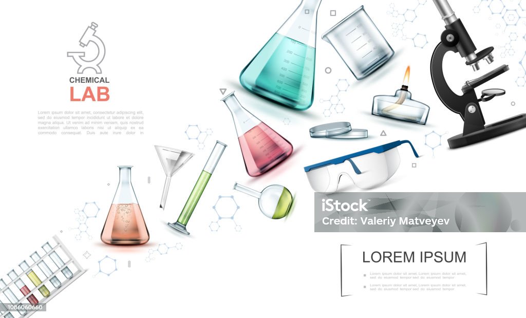 Generic Lab Element Realistic Laboratory Research Elements Template Stock Illustration ...