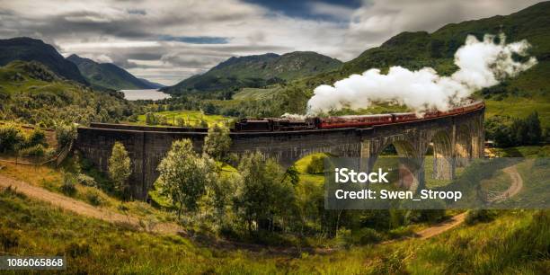 Steam Train Jacobite Stock Photo - Download Image Now - Hogwarts School of Witchcraft and Wizardry, Train - Vehicle, Scotland