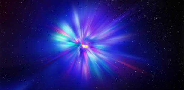 flash light radial colored rays. - energy burst imagens e fotografias de stock