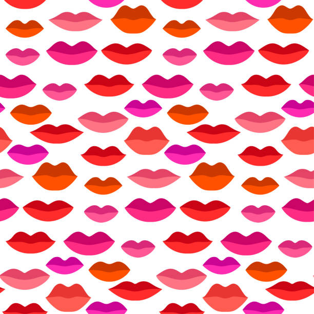 istock Seamless vector pattern, colorful sexy lips. Repeats texture of textile, wall, fabric, gift paper. Concept for Valentines Day. 1086072854