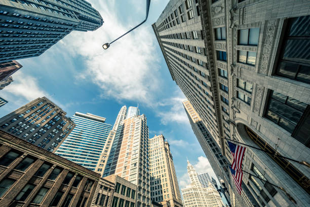 istock View of Chicago skyscrapers with sky 1086078500