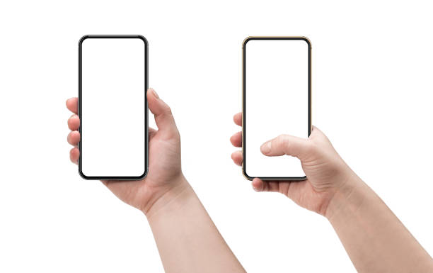 istock Woman holding smartphone with blank screen. 1086091320