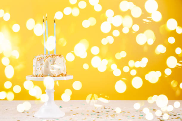 istock Birthday cake with candles. Birthday party celebration concept 1086092594