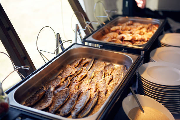 istock catering services background with snacks on guests table in restaurant at event party 1086093480
